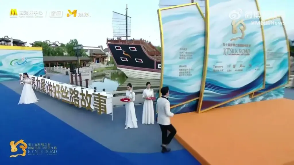 Dimash Qudaibergen red carpet silk road 2023