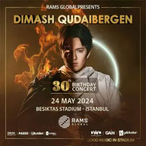 Dimash Qudaibergen concert Istanbul English poster