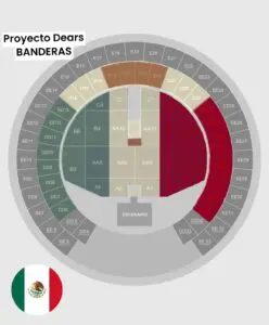 Dimash Qudaibergen concert in Mexico, October 10, Palacio de los Deportes, flags Flashmob