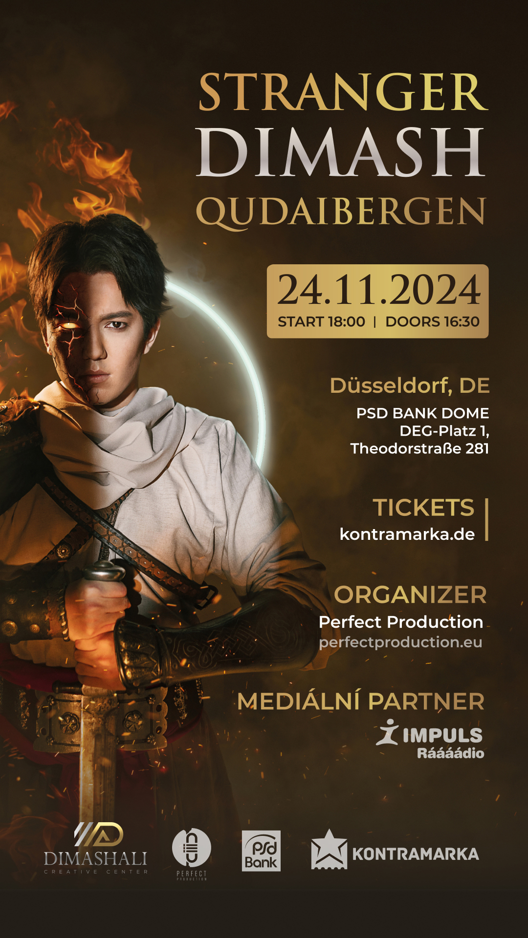 Concerto di Dimash Qudaibergen a Düsseldorf Germania il 24 novembre 2024