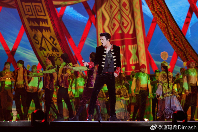 Dimash Qudaibergen singing at the opening ceremony of the World Nomad Games, Astana, September 2024