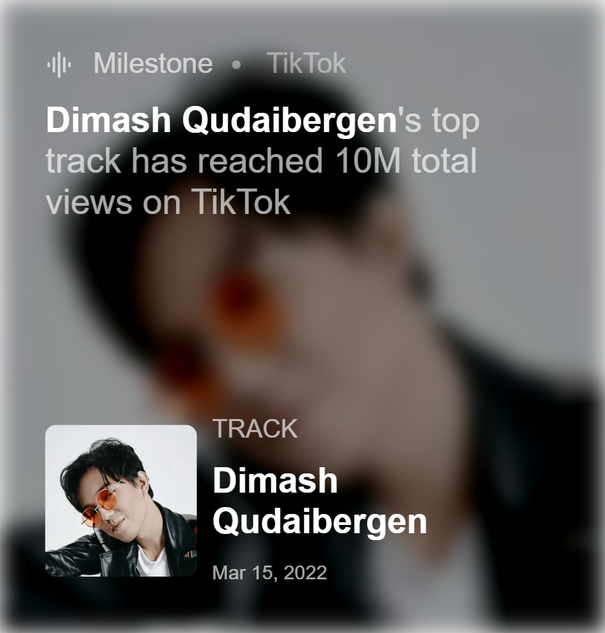 Milestone - Dimash Qudaibergen - Track